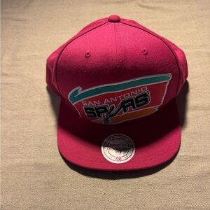 Mitchell & Ness Pink and Black Cap San Antonio Spurs